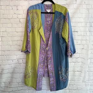 Soft Surroundings Topper 1 Button Close 3/4 Sleeve Jacket Size M